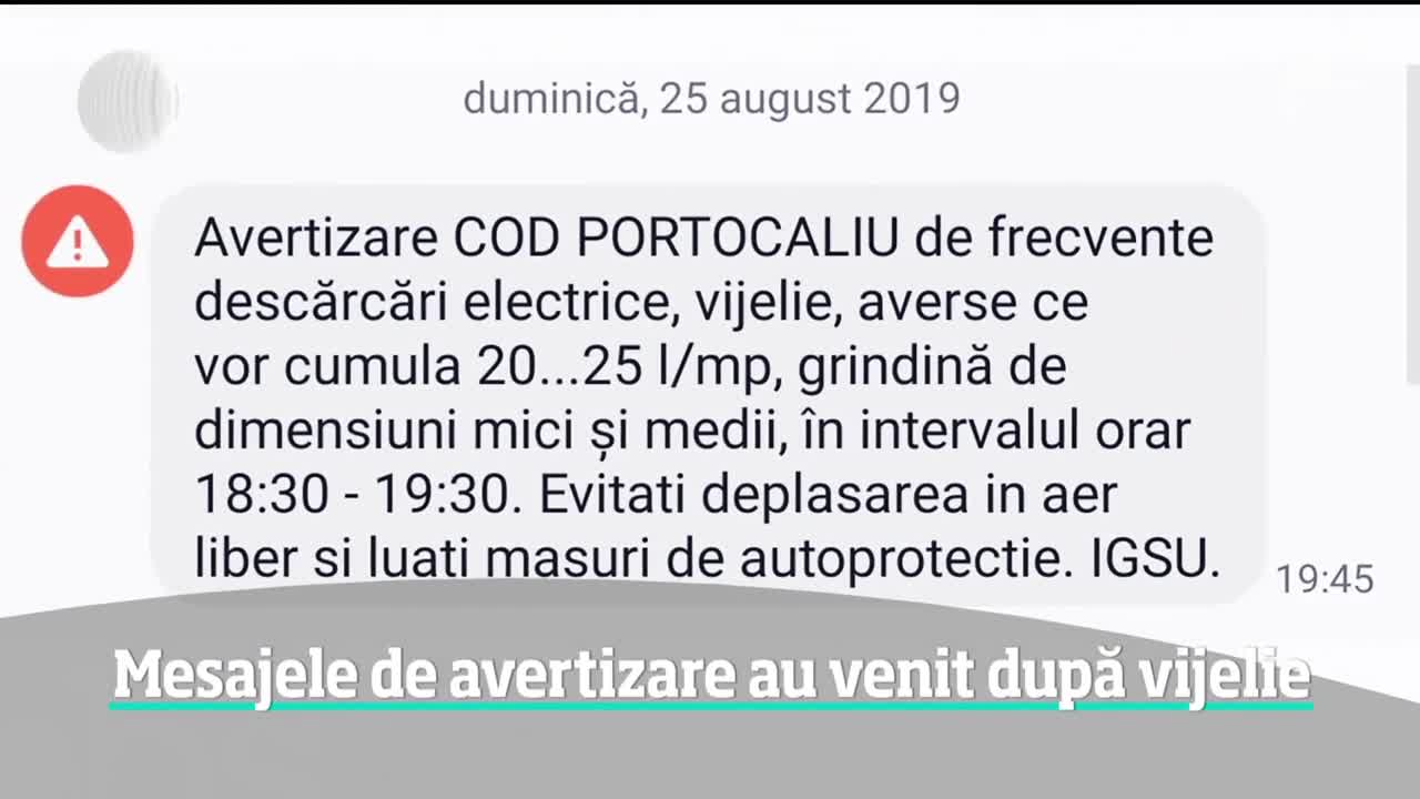 Ploaie de mesaje Ro Alert, după furtună