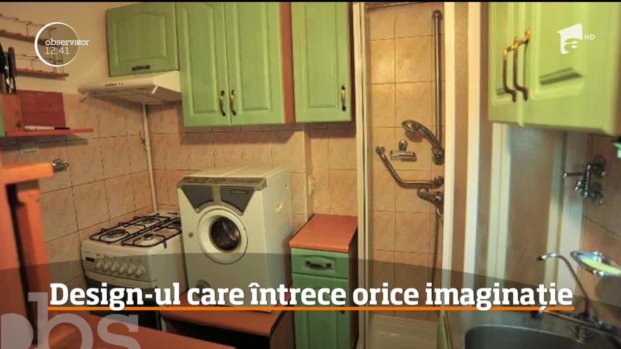 Design-ul care &icirc;ntrece orice imaginație. Bucătăria și baia, &icirc;n același loc