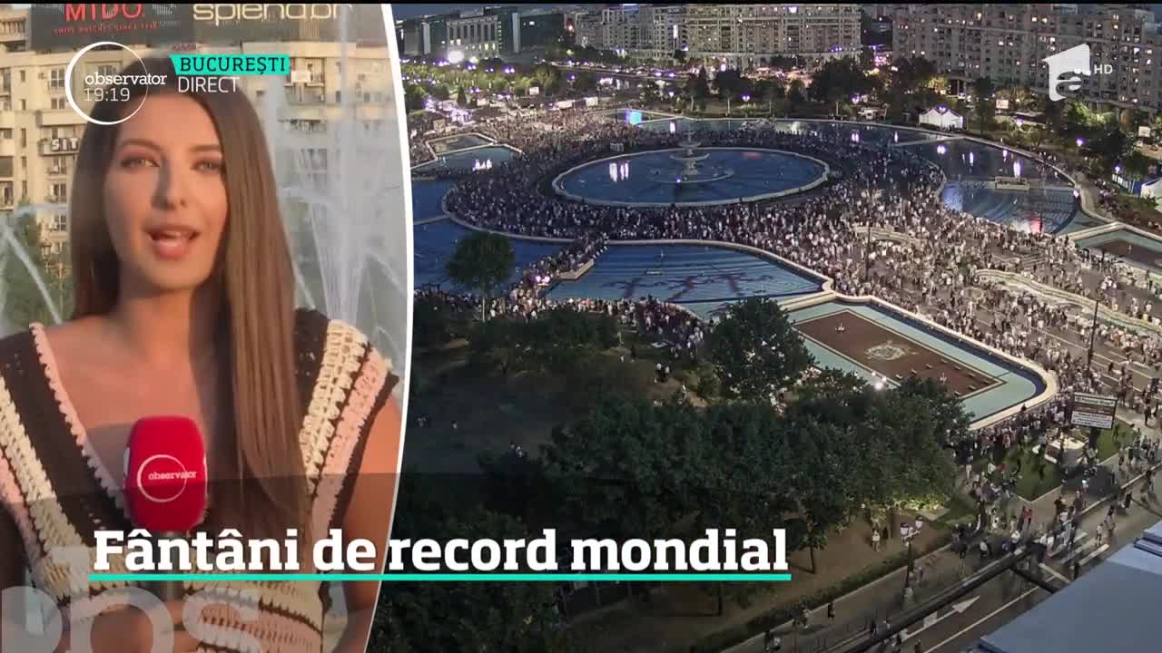 Capitala Rom&acirc;niei se m&acirc;ndreşte cu un nou record mondial! F&acirc;nt&acirc;nile din Piaţa Unirii au fost recunoscute internaţional