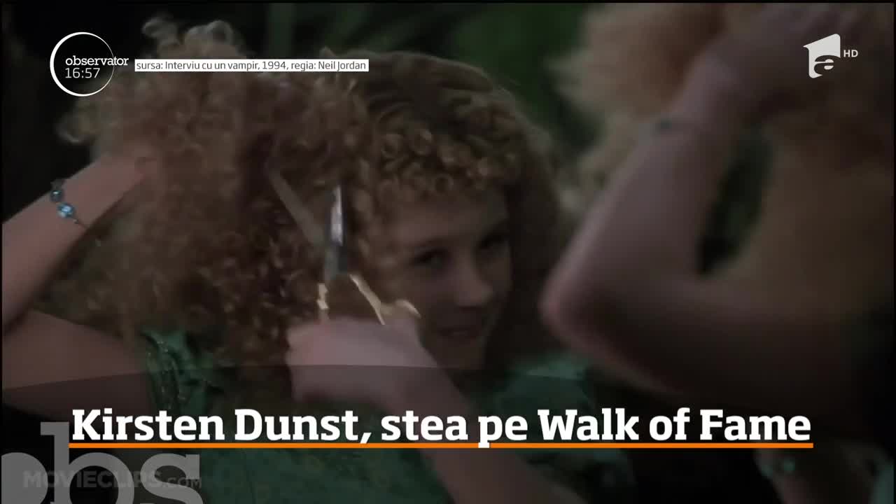 Actriţa Kirsten Dunst a primit o stea pe Walk of Fame