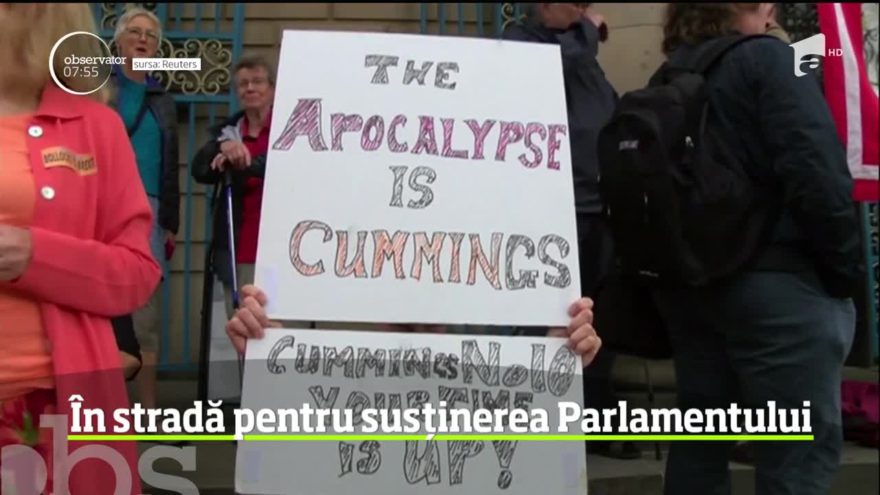 Proteste &icirc;n masă &icirc;n Marea Britanie faţă de decizia premierului Boris Johnson de a suspenda Parlamentul