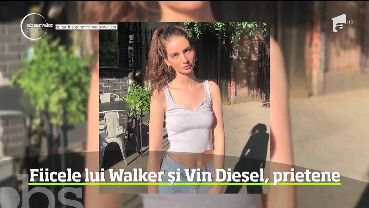 Fiicele lui Paul Walker și Vin Diesel, prietene