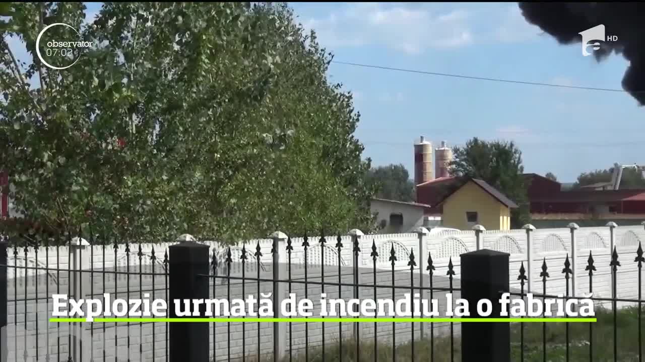 Explozie urmată de incendiu la o fabrică de vopseluri din Mihăeşti