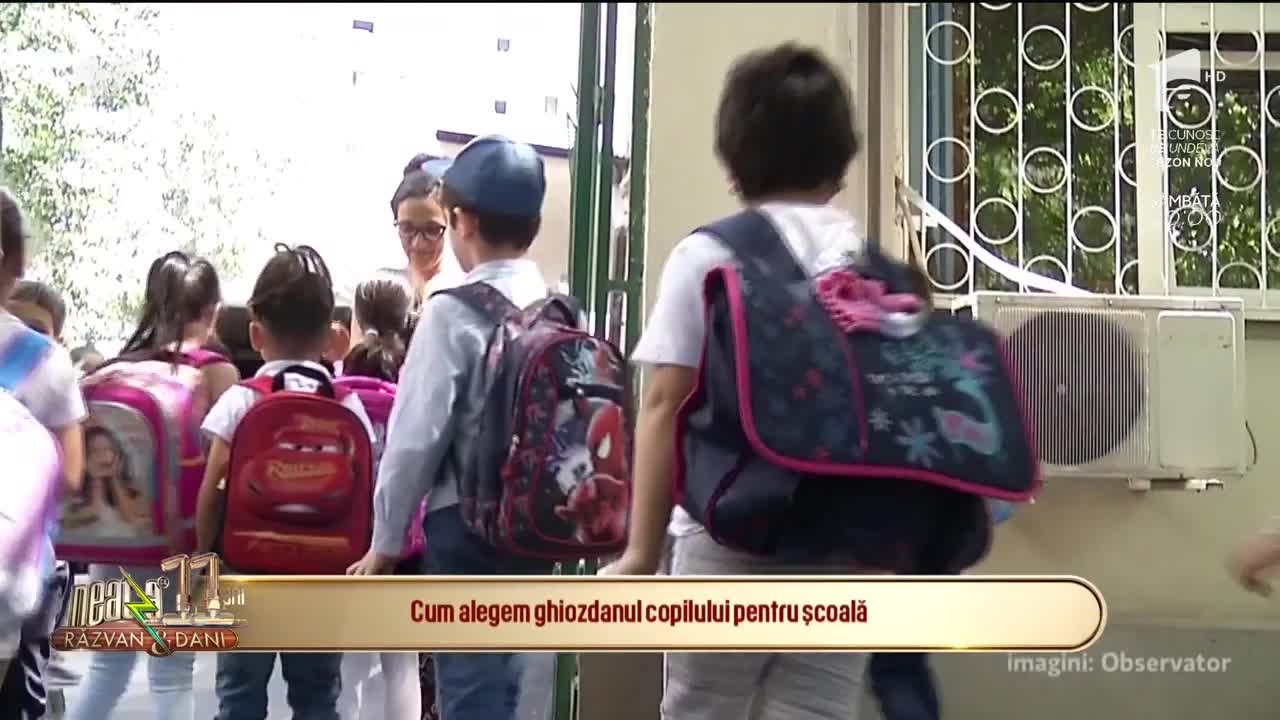 Neatza cu Răzvan și Dani. Bună dimineața, Sănătate! Cum alegem ghiozdanul copilului pentru școală