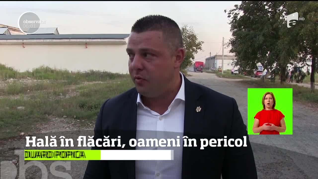 Clipe de panică &icirc;n Vaslui, după ce un incendiu a izbucnit la o fostă fabrică de mobilă