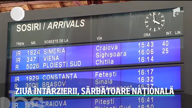 Ziua &Icirc;nt&acirc;rzierii, sărbătoare națională &icirc;n Rom&acirc;nia. La CFR,  &icirc;n şase luni, pasagerii au aşteptat trei ani pe peroane