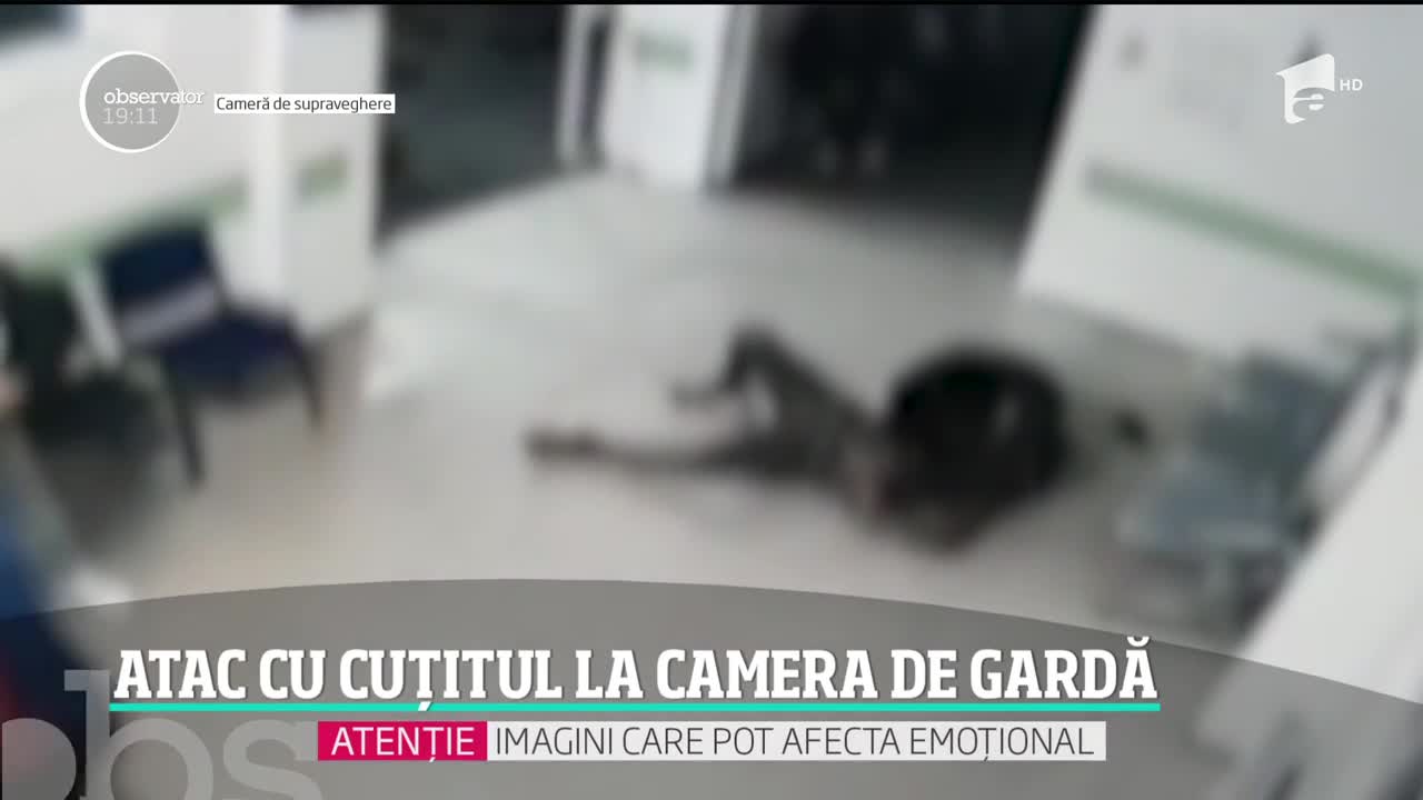Atac cu cuțitul pe holul spitalului din Roman. Atacul violent s-a transformat &icirc;n bătaie generală