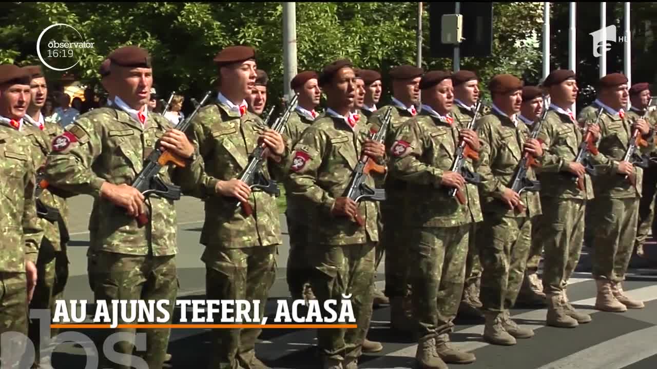 Ceremonie emoţionantă la Galaţi. Patru sute de militari s-au &icirc;ntors din Afganistan