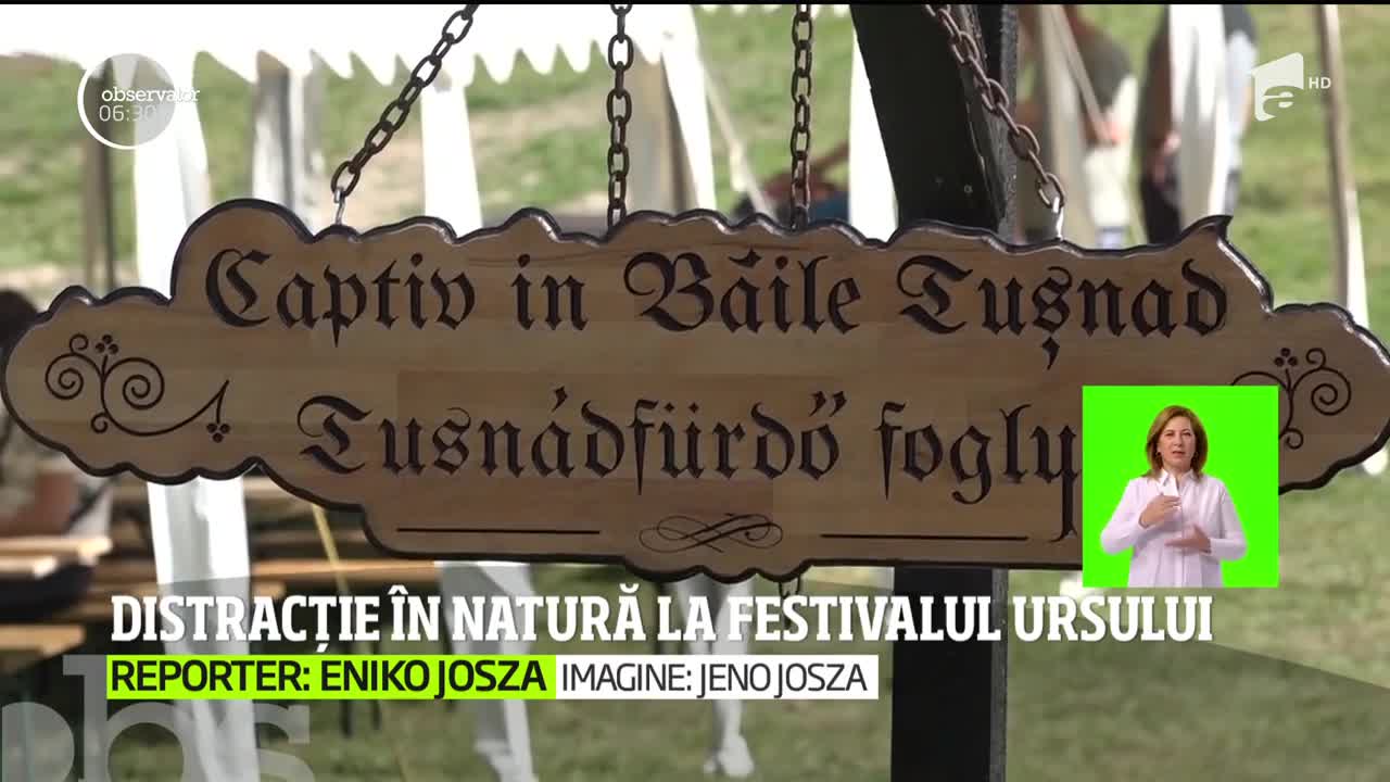 &Icirc;n ultima zi de vacanţă a copiilor, &icirc;n Harghita, la Tuşnad, s-a organizat Festivalul Ursului