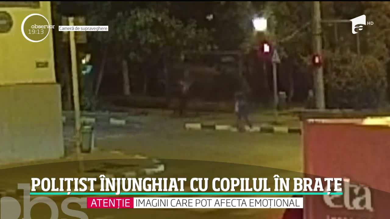 Atac brutal &icirc;n centrul oraşului Suceava. Un poliţist de la trupele speciale a fost &icirc;njughiat &icirc;n timp ce &icirc;şi purta copilul &icirc;n braţe