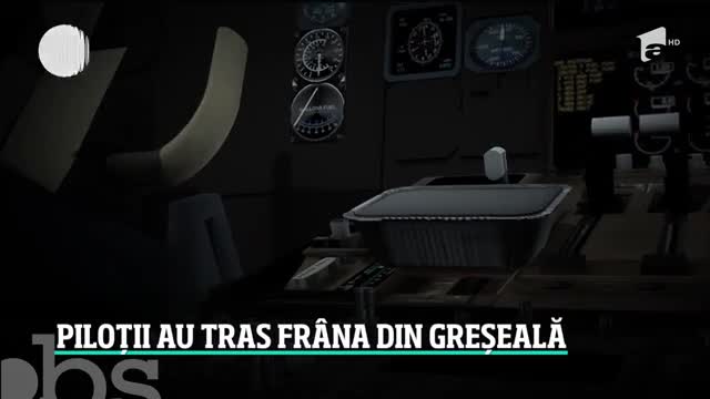 Zeci de pasageri au fost &icirc;n pericol &icirc;ntr-un avion pentru că ar fi folosit fr&acirc;na de m&acirc;nă ca să sprijine tava de m&acirc;ncare