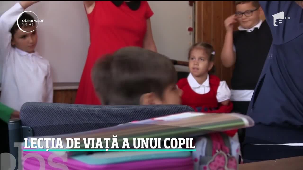 O fetiţă de opt ani din B&acirc;rlad care, deşi s-a născut fără m&acirc;ini şi fără picioare, vine &icirc;n fiecare zi la şcoală ca să-şi depăşească limitele