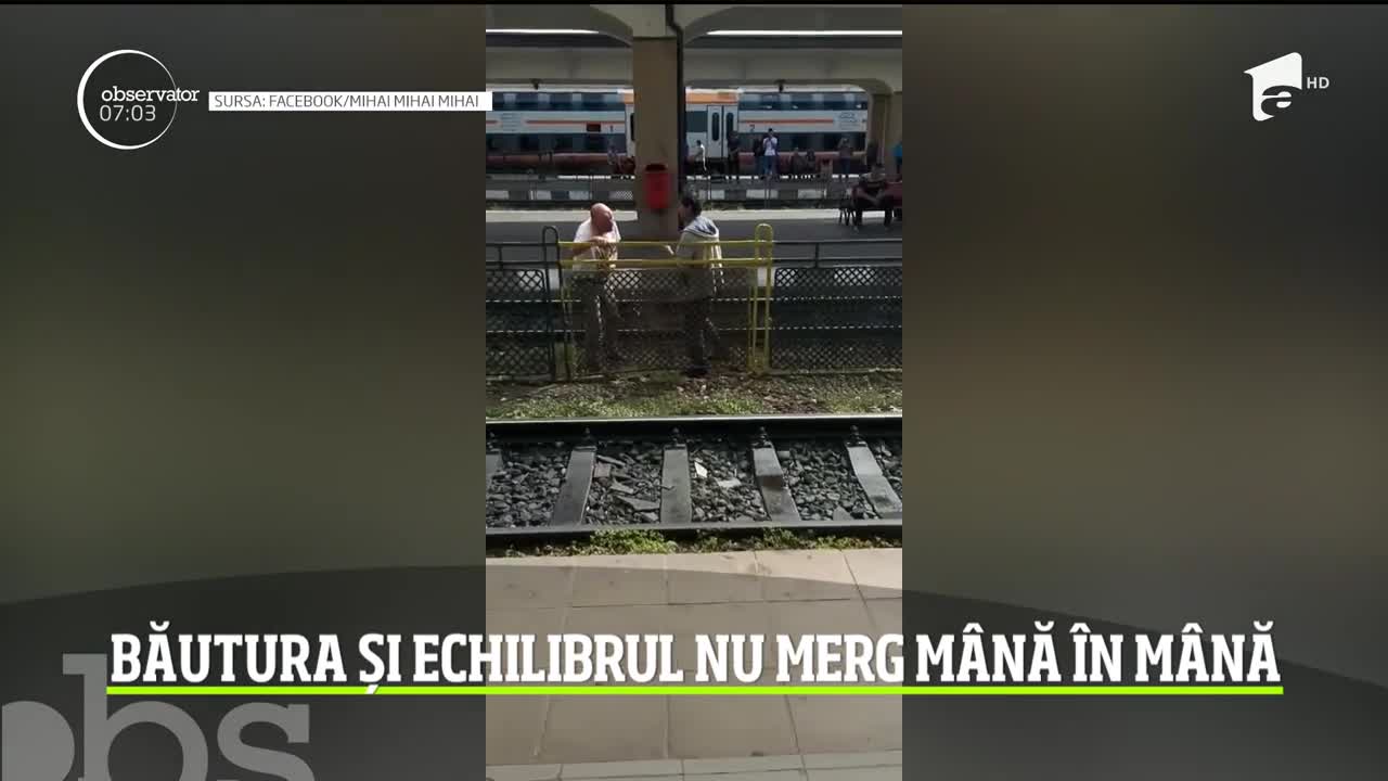 Doi indivizi băuţi bine au fost protagoniştii unei scene tragi-comice, &icirc;n Gara de Sud din Ploieşti