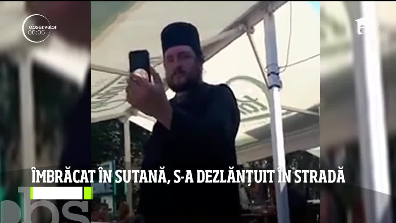 Un presupus călugăr surprins &icirc;n ce timp adresa cuvinte grele unui taximetrist
