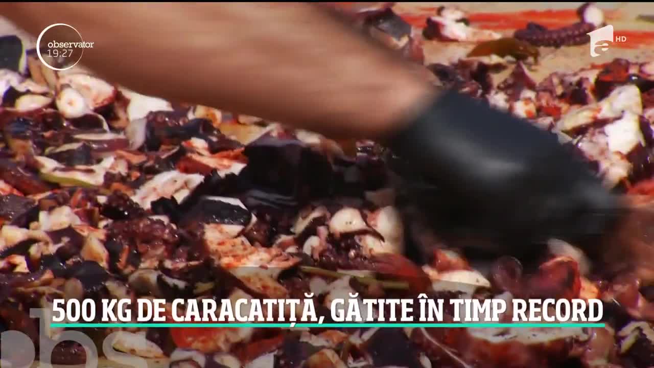 Cel mai mare tapas de caracatiţă din lume a fost preparat &icirc;n Bucureşti