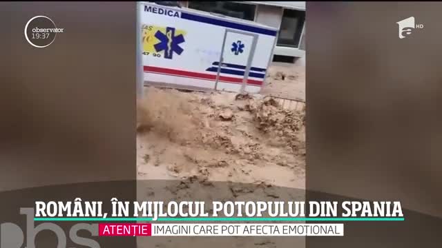 Imagini dramatice cu inundaţii care au lovit Spania