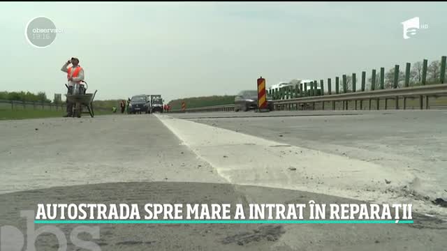 Drumul spre mare intră &icirc;n reparaţii capitale! După patru ani de am&acirc;nări, muncitorii şi-au instalat utilajele pe Autostrada Soarelui