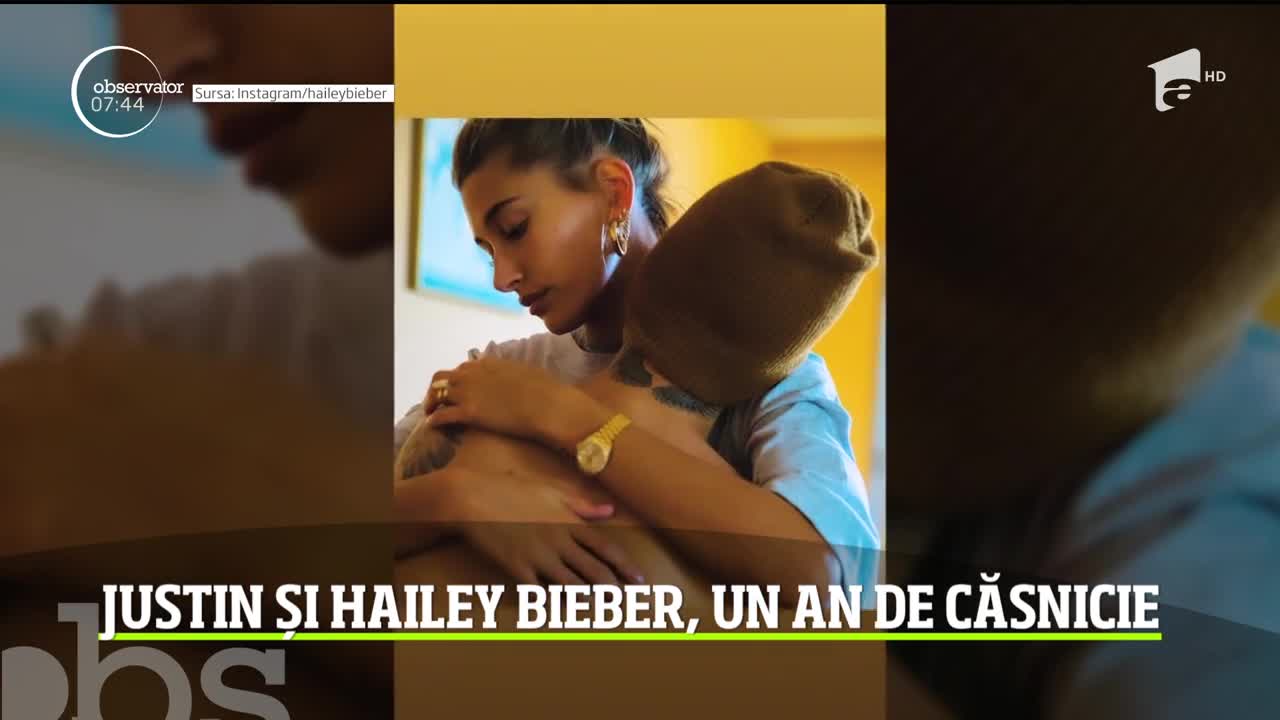 Justin Bieber şi Haley Baldwin &icirc;mplinesc un an de căsnicie!