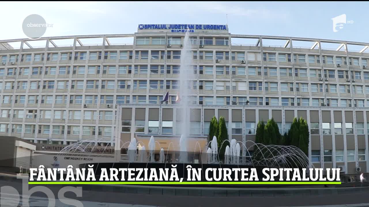 &Icirc;n Suceava, Spitalul de Urgenţă a devenit principala atracţie pentru locuitori, după ce &icirc;n curte a fost construită o f&acirc;nt&acirc;nă arteziană