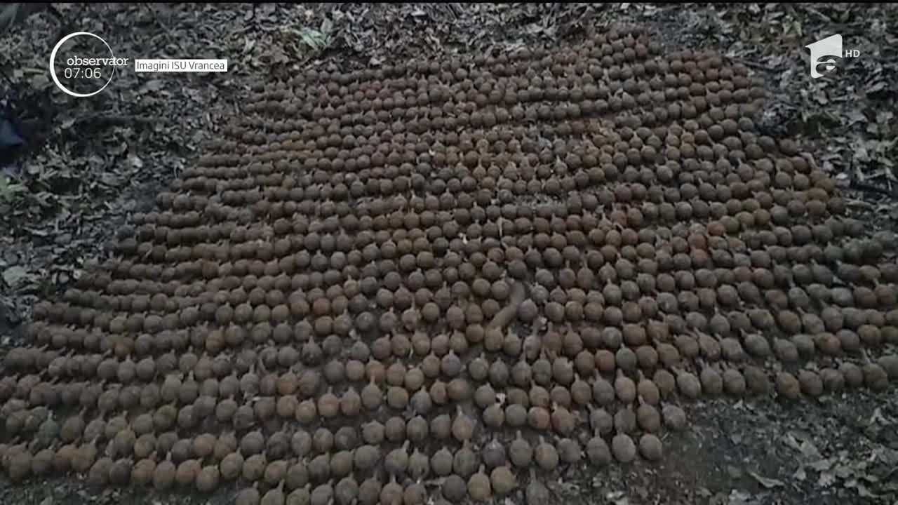 &Icirc;n Vrancea, căutătorii de comori au găsit 1087 de grenade