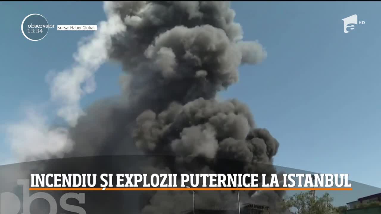 Incendiu și explozii puternice la Istanbul