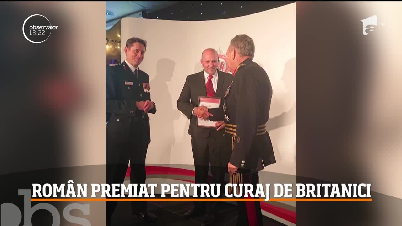 Rom&acirc;nul Cristian Dumitrescu a fost premiat pentru curaj de britanici