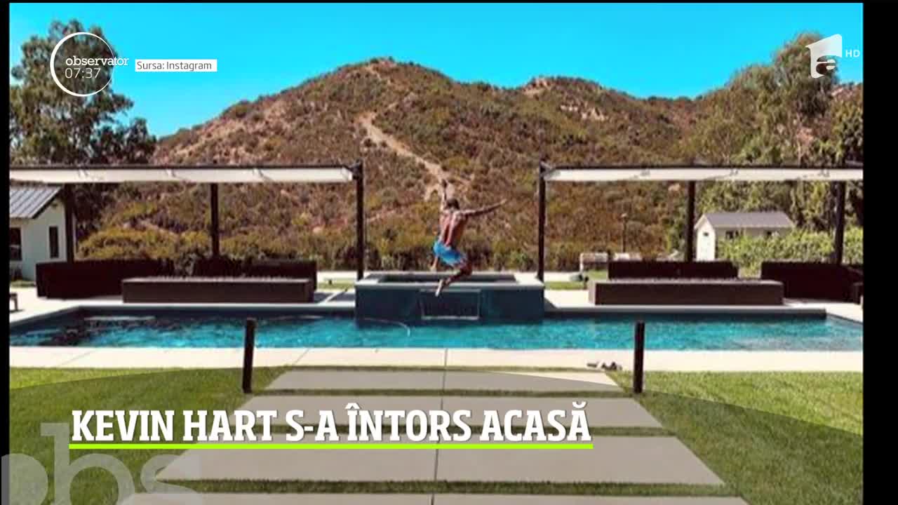 Kevin Hart s-a &icirc;ntors acasă. Actorul a suferit un accident de maşină