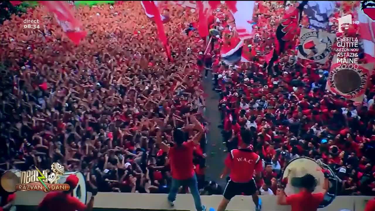 Smiley News - Neatza cu Răzvan și Dani. Suporterii echipei Raja Casablanca, show senzațional