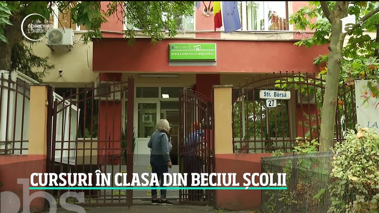 Clasă de cursuri amenajată &icirc;n beciul unei şcoli, la Sibiu. Părinții sunt revoltaţi de condiţii