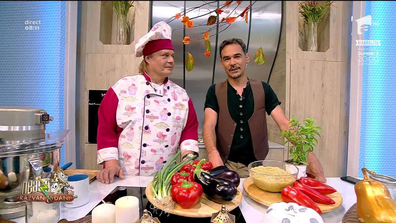 Rețeta Zilei - Neatza cu Răzvan şi Dani. Salată de vinete cu gogoșari și cremă de br&acirc;nză