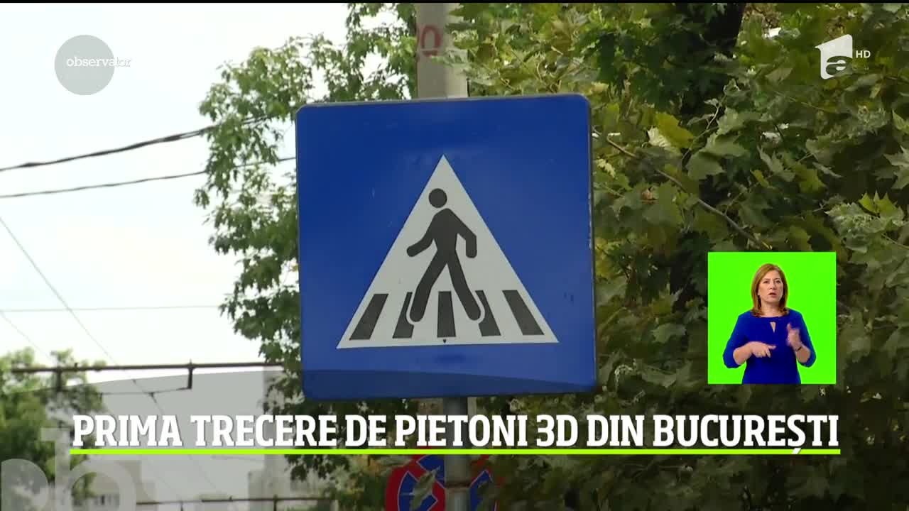Prima trecere de pietoni 3D din București. Unde se găsește