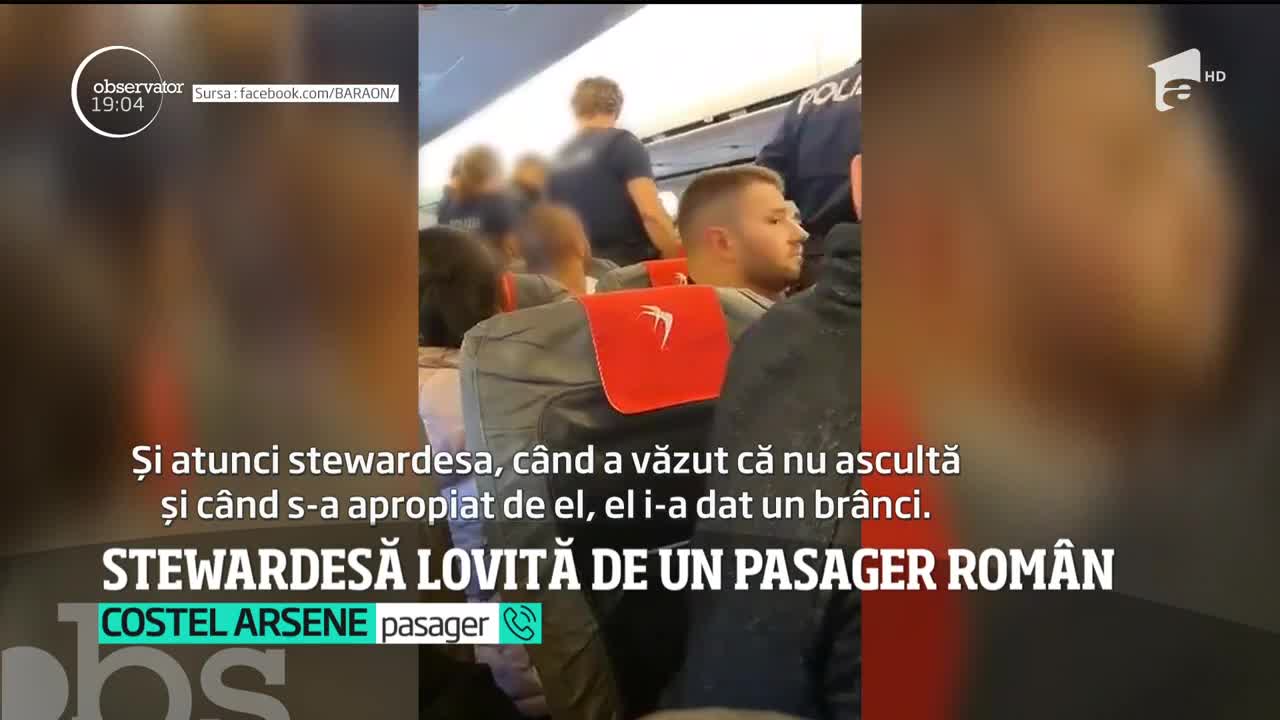 Un avion rom&acirc;nesc cu peste 100 de oameni la bord a aterizat de urgenţă la Viena după ce un bărbat a lovit o stewardeză şi s-a certat cu mai mulţi călători