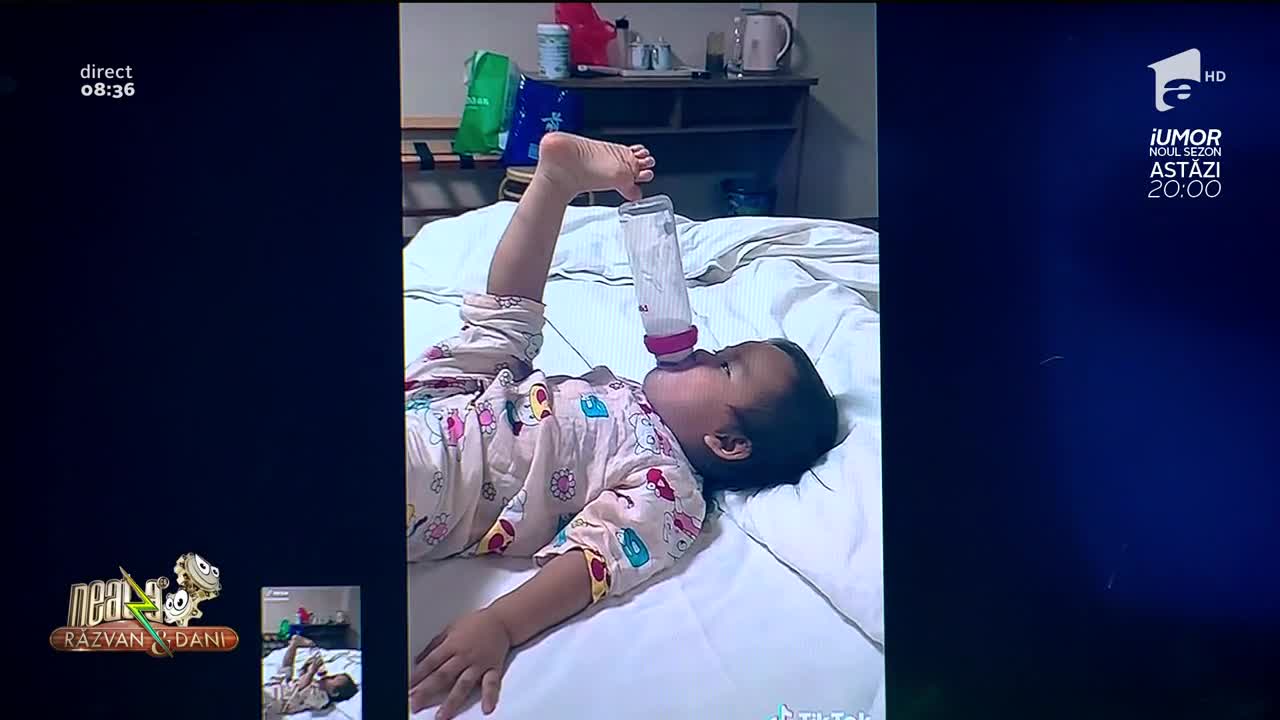 Smiley News - Neatza cu Răzvan și Dani. Ultima tehnică de băut din biberon