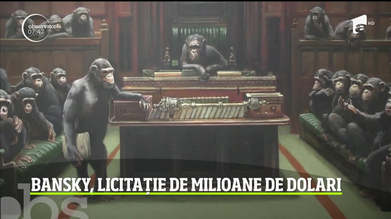 Banksy, licitație de milioane de dolari