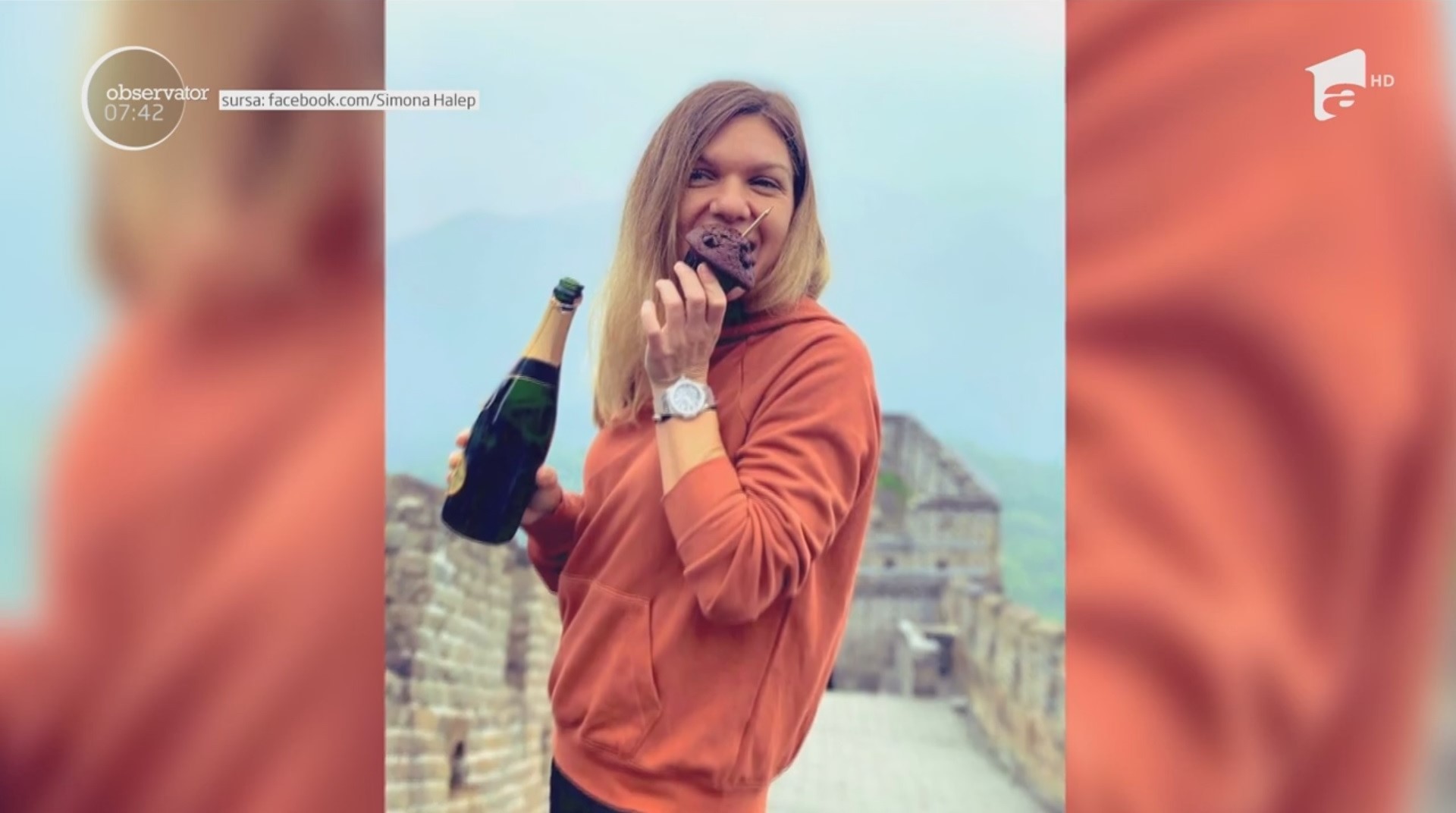 Simona Halep şi a sărbătorit ziua de naştere la Marele Zid Chinezesc