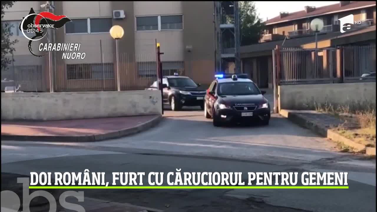Rom&acirc;ni prinși la furat cu un cărucior de bebeluși