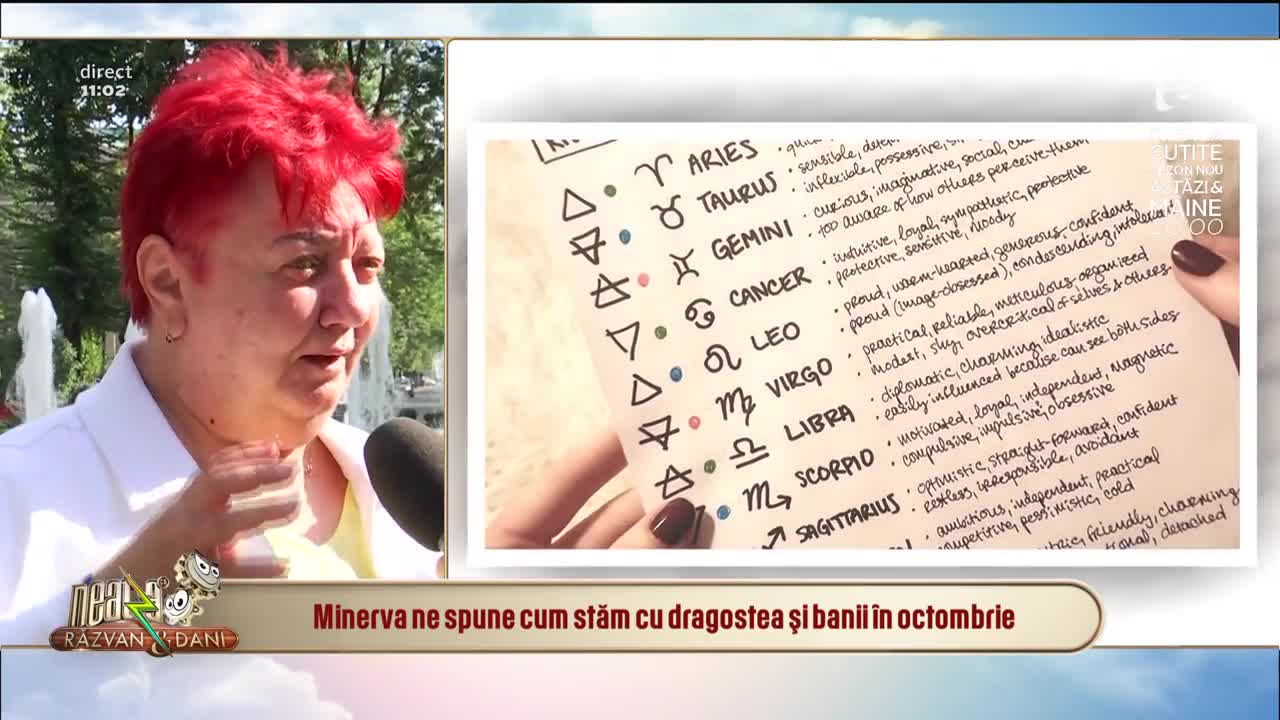 Horoscop bani și dragoste - luna octombrie! Astrologul Minerva, la Neatza cu Răzvan și Dani: Atenție mare la comunicare