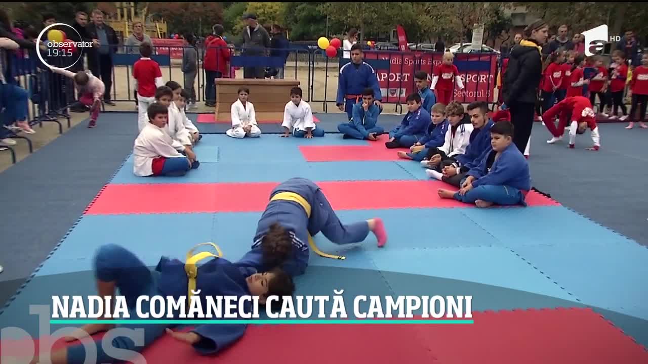 Nadia Comăneci caută campioni. Marea gimnastă, &icirc;nt&acirc;lnire cu mii de tineri rom&acirc;ni care au talent, dar nu şi posibilităţi