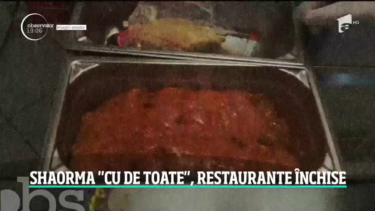 Shaorma cu carne depozitată direct pe ciment, servită la un cunoscut mall din Capitală. Şapte restaurante de tip fast-food au fost &icirc;nchise