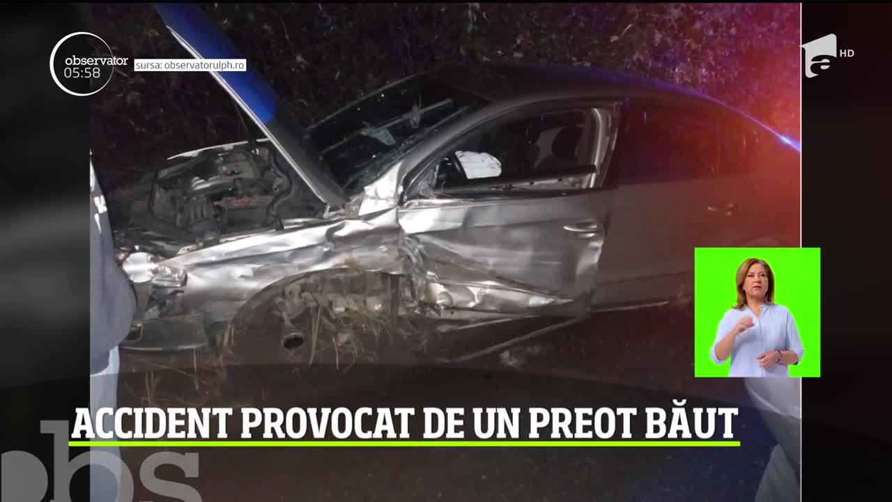 Accident provocat de un preot băut, &icirc;n Prahova
