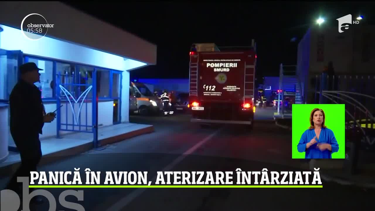 S-au scurs clipe de panică deasupra aeroportului din Iaşi. Un senzor al unui avion care venea din Munchen arăta că trenul de aterizare ar fi fost blocat