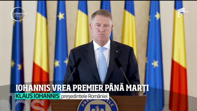 Klaus Iohannis vrea premier p&acirc;nă marți