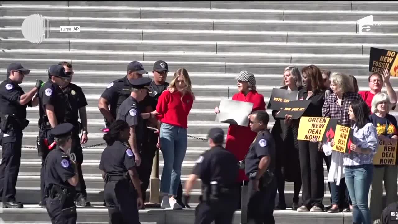 Actriţa Jane Fonda a fost arestată la un protest &icirc;n Washington