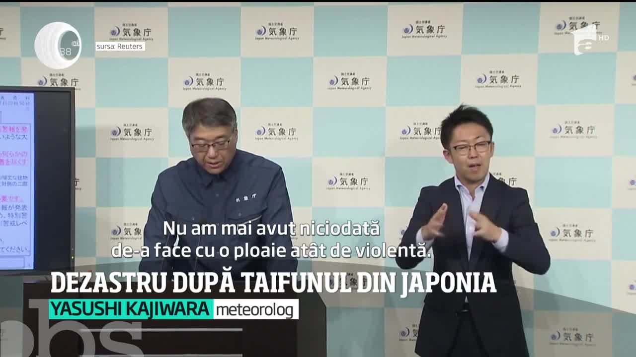 Dezastru după taifunul care a lovit Japonia: cel puţin 26 oameni au murit şi alţi 18 sunt dispăruţi