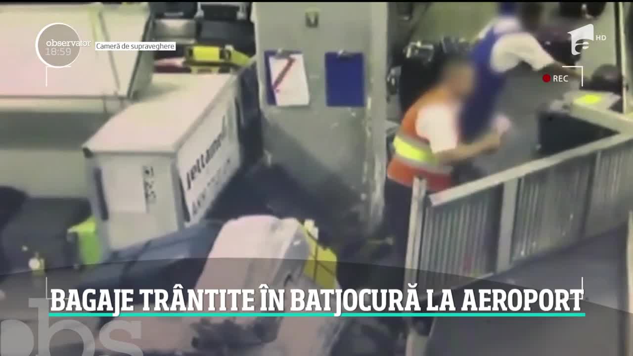 Bagaje aruncate &icirc;n batjocură pe Aeroportul Otopeni