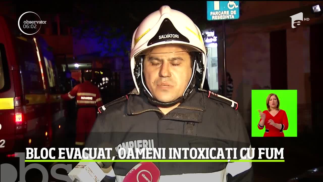A fost panică &icirc;n centrul Capitalei. Un bloc a fost evacuat de pompieri, din cauza unui incendiu violent care a izbucnit &icirc;ntr-unul din apartamente