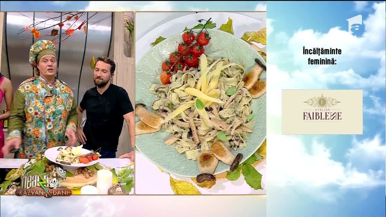 Neatza cu Răzvan și Dani. Reţeta zilei: Pădurea mea - o combinaţie de ciuperci cu paste