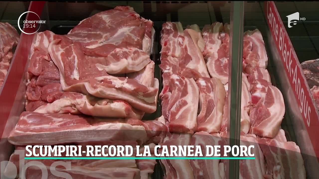 Scumpiri record la carnea de porc