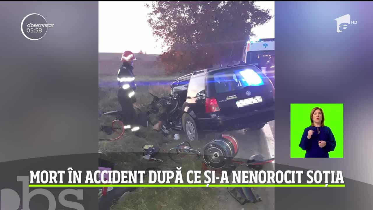 Conflict conjugal cu deznodăm&acirc;nt tragic, &icirc;n judeţul Bacău. Un bărbat de 70 de ani și-a stropit soția cu acid, apoi s-a urcat la volan și a murit &icirc;ntr-un accident grav