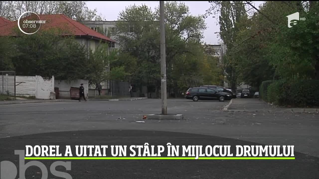 St&acirc;lp &icirc;n mijlocul drumului, &icirc;ntr-un cartier din Galaţi